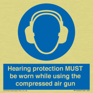 Hearing protection MUST be worn while using the compressed air gun